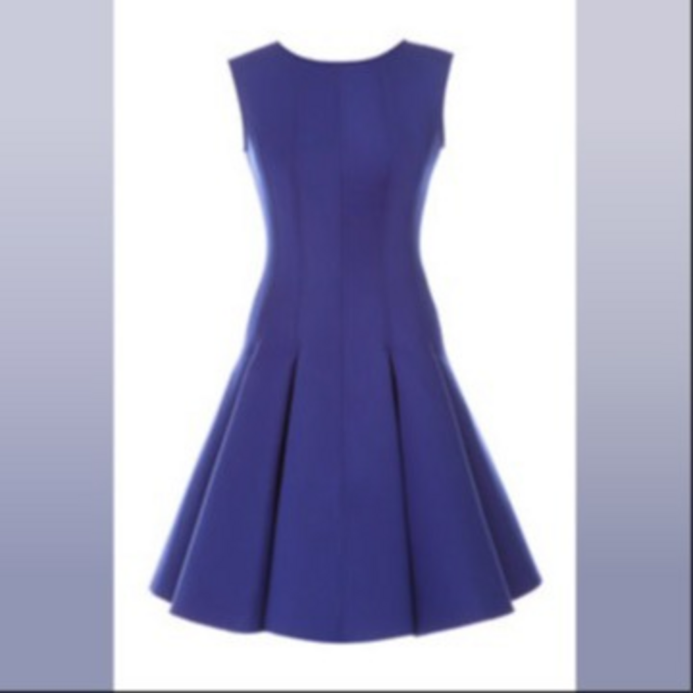 Lipsy Blue Racer A-Line Bow Back Prom Mini Dress